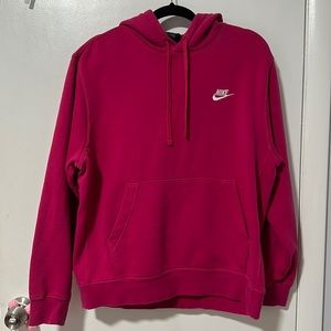 Nike. Bright pink hoodie. Medium i’m men’s.